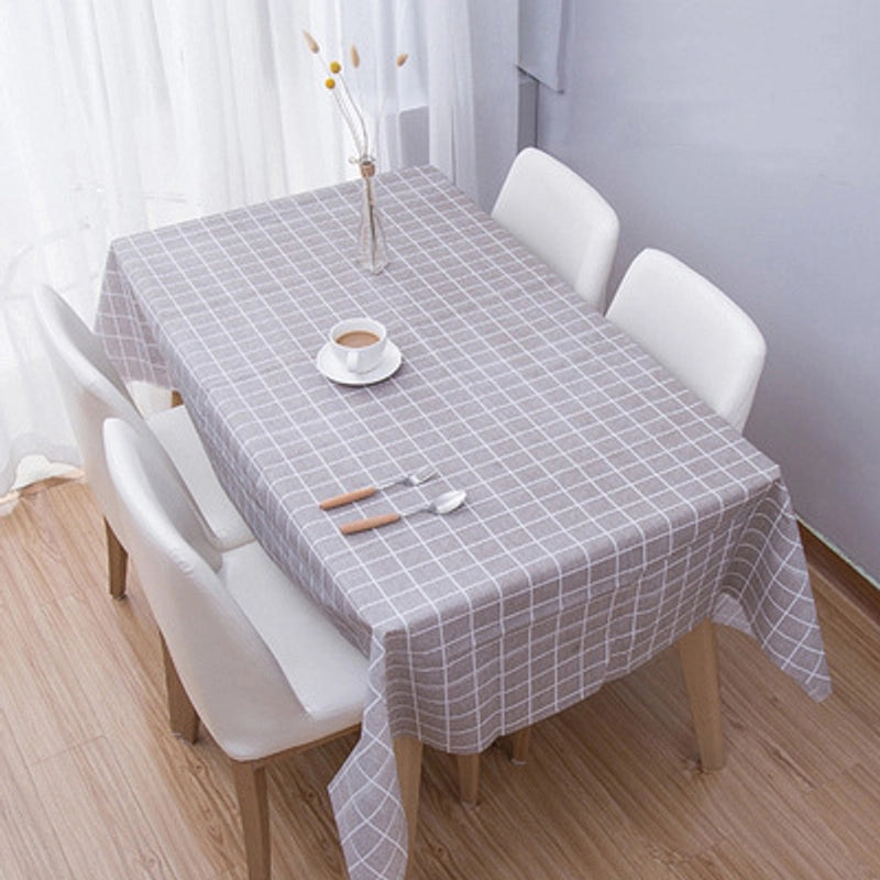 Plaid Tablecloth Waterproof Anti-scald And Oil-proof Household Rectangular Small Fresh Disposable Tablecloth  Coffee Table Tablecloth