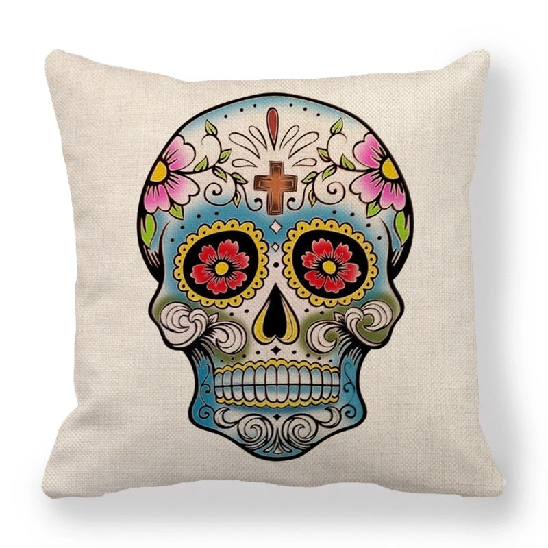 Halloween Fashion Skull Linen Couch & Sofa Decor