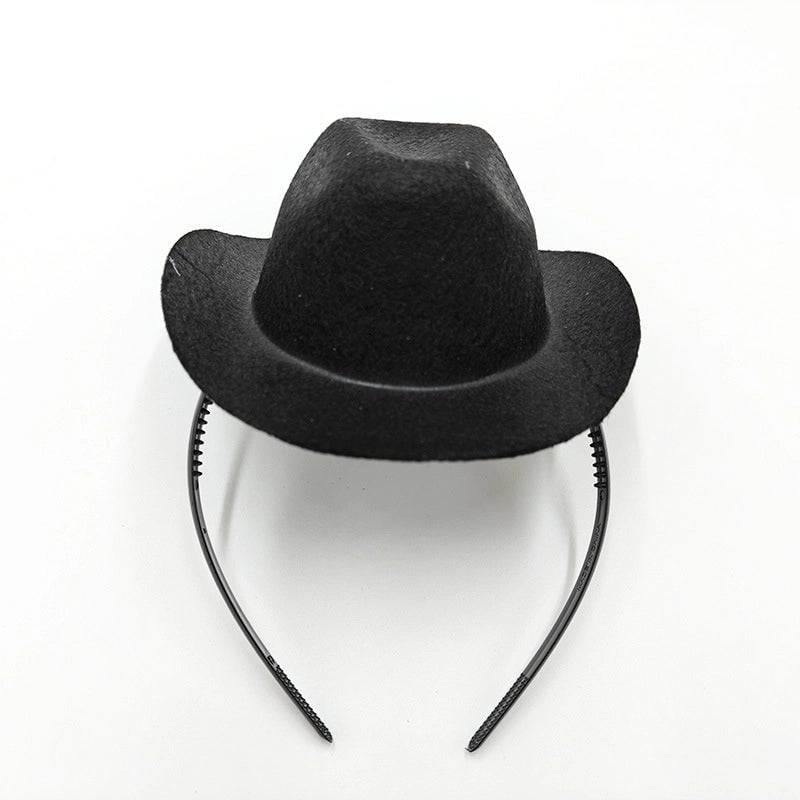 Cowboy Style Nonwoven Solid Color Pet Hat