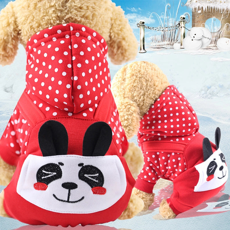 Four Leg Transformation Warm Pet Dog Cat Clothes Teddy Fadou Autumn And Winter Clothing Products Warm Thickened
