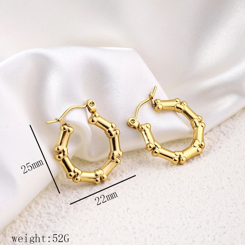 12 Pieces Minimalist Commute Geometric Heart Shape Plating Titanium Steel Drop Earrings Earrings Ear Studs