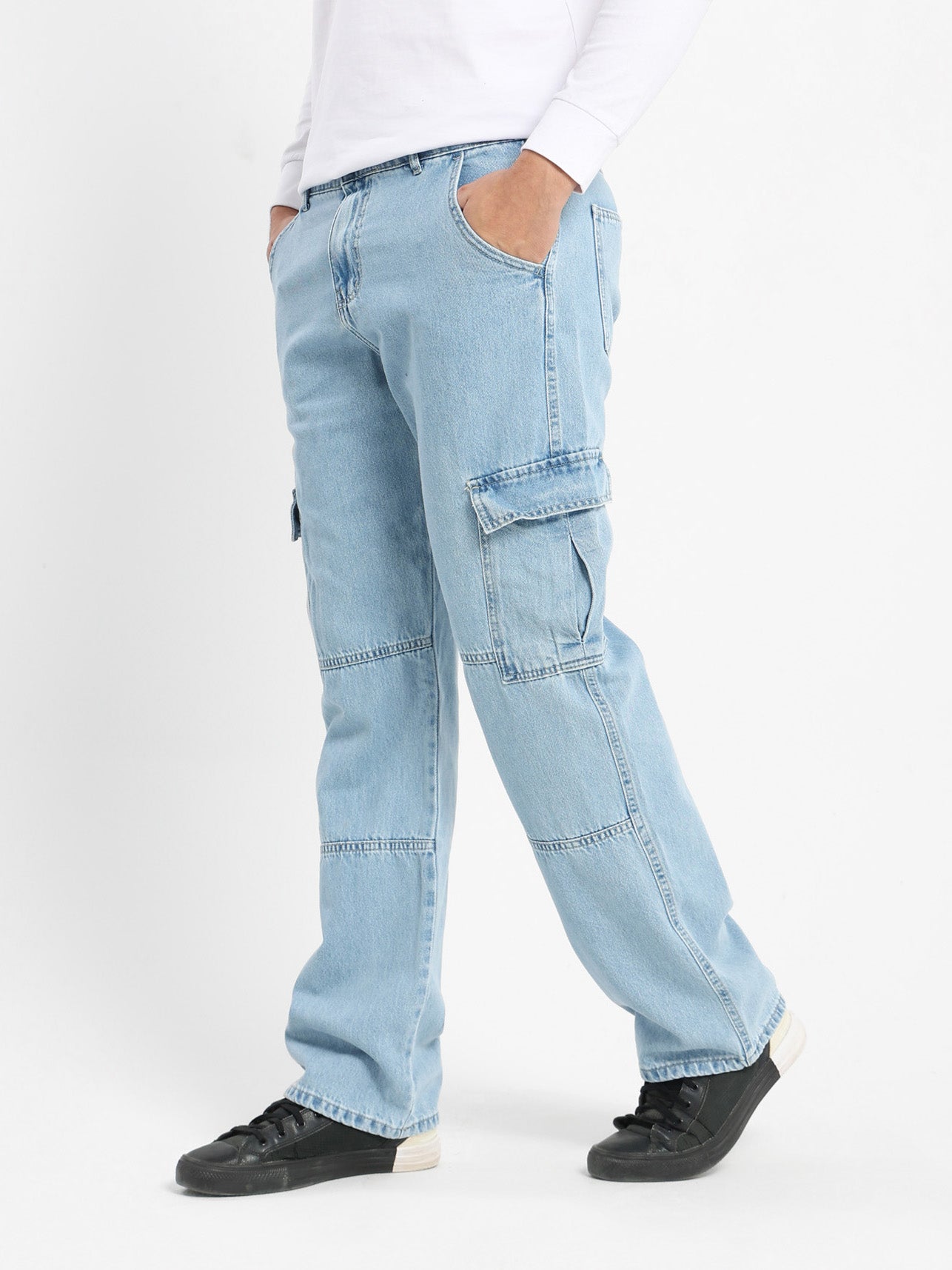Casual Cargo Denim Jeans