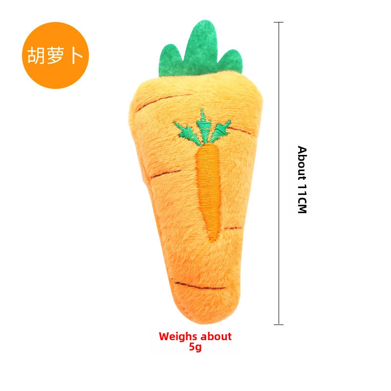 Cat Toy Catnip Fruit Animal Plush Toy Pet Toy Pineapple Strawberry Frog