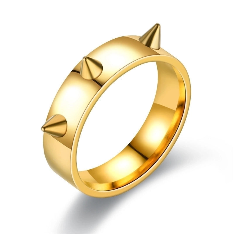 Minimalist Geometric Titanium Steel Rings