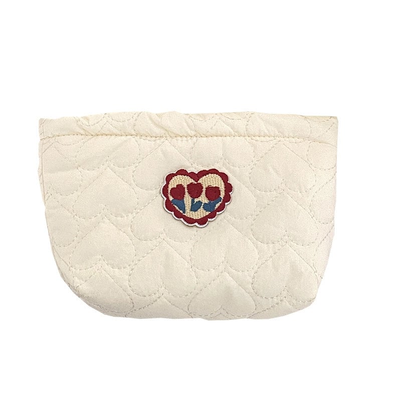 Casual Elegant Lady Cherry Heart Shape Polyester Storage Bag