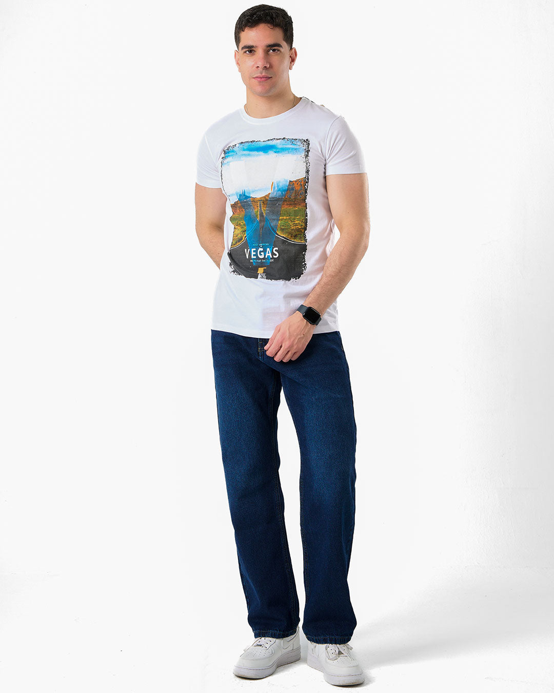 Vegas Printed Short Sleeve Mens T-shirt