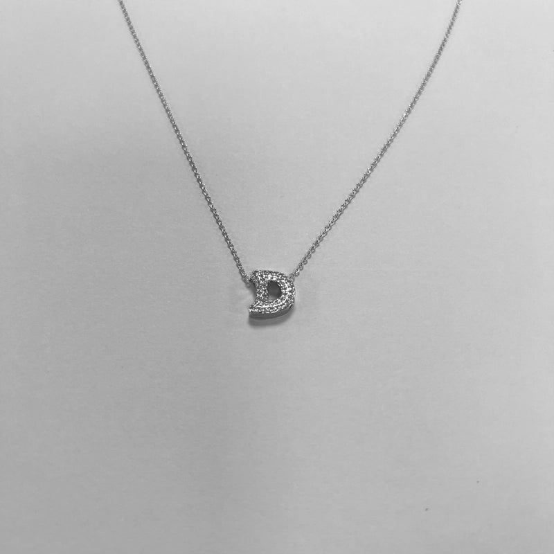 Minimalist Letter Copper Zircon Necklace In Bulk