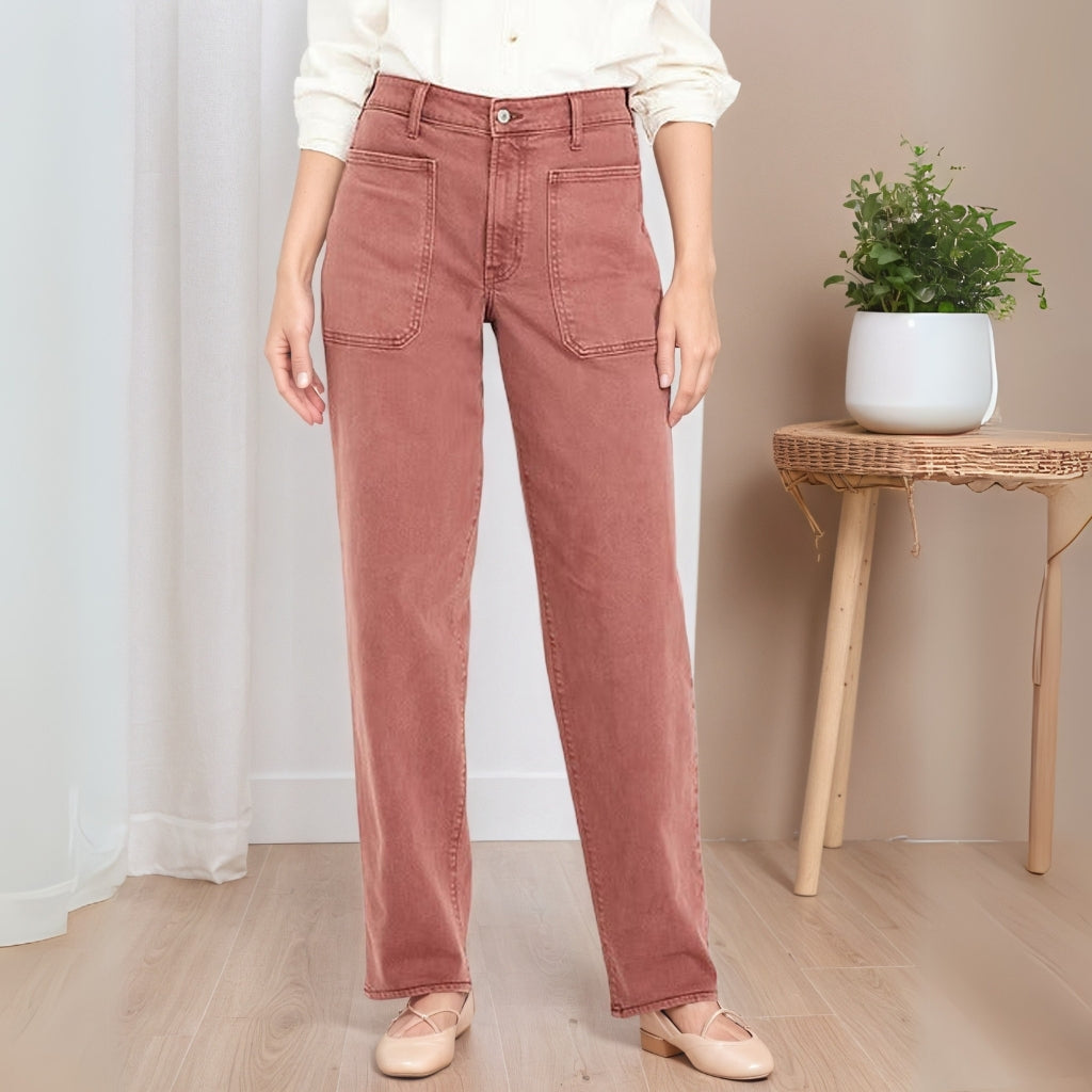 High-Waisted Loose Jeans