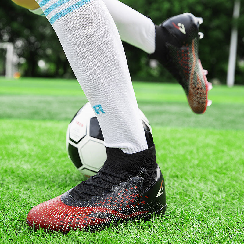 Men's Fly-Woven Football High-Top Sports Shoes
