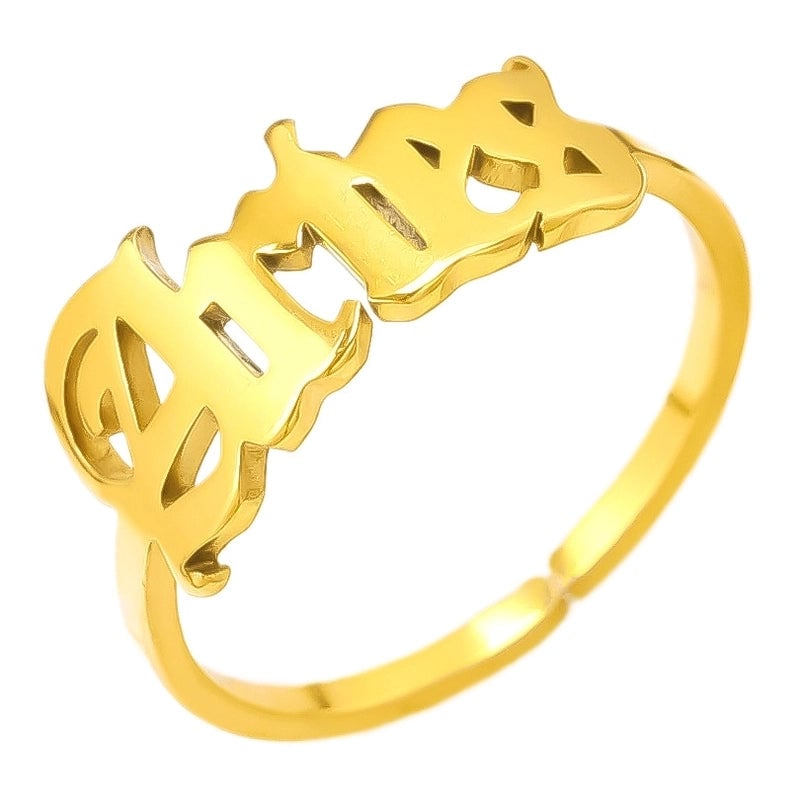 Minimalist Constellation 304 Stainless Steel 18K Gold Plated Polishing Rings