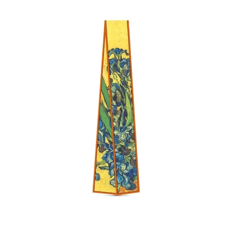 Women's Artistic Oil Painting Polyester Silk Scarf