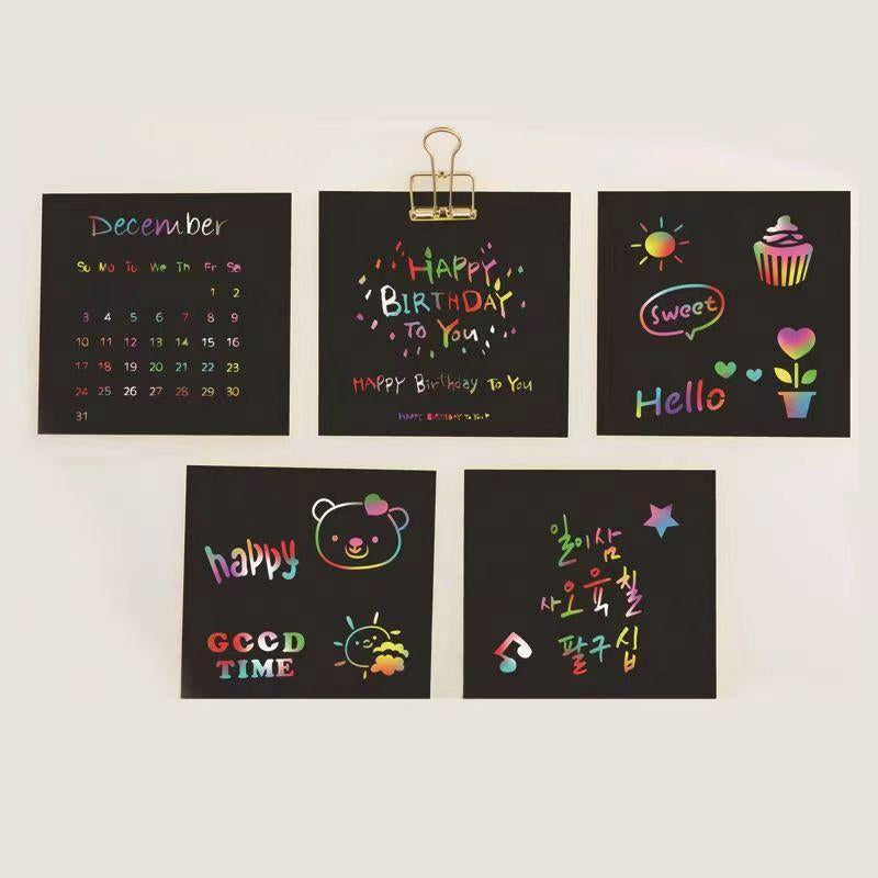 DIY Rainbow Magic Scratch Paper Art Set