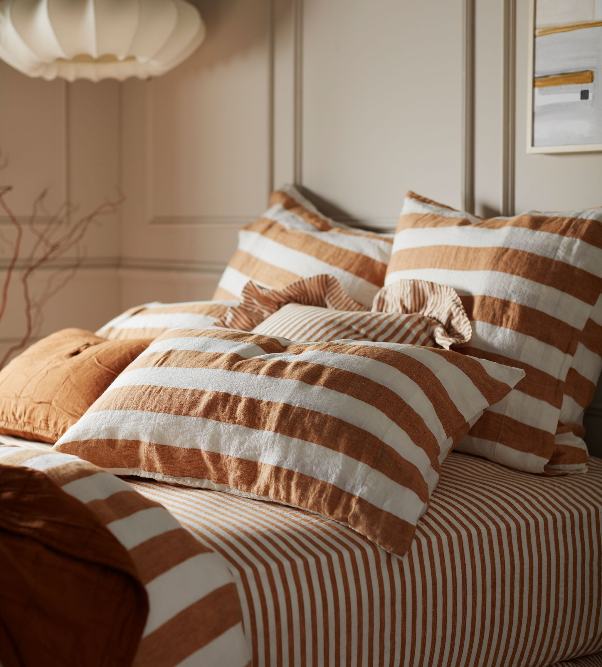 Stripe 100% Linen Pillowcase