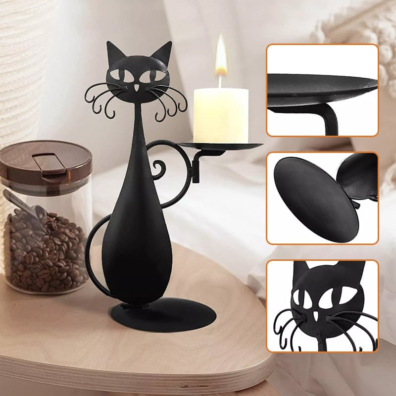 🔥Hot Selling | 48% OFF😺Black Cat Candle Holder