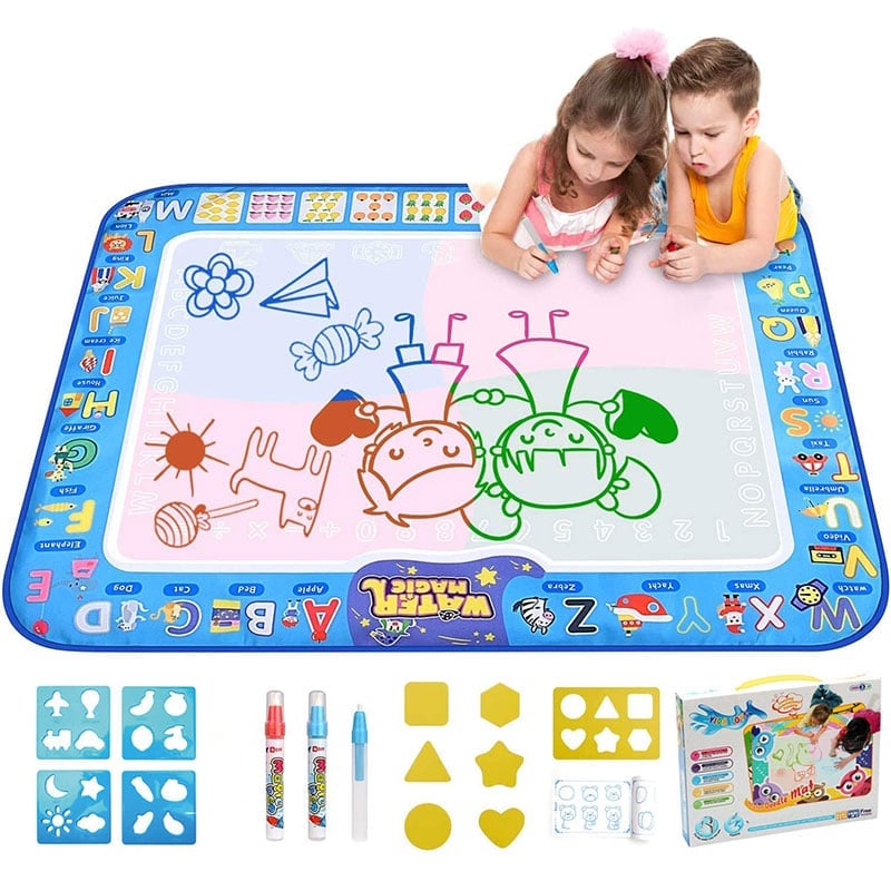 🎁Water Doodle Mat .Aqua Painting Drawing Mat Mess Free Learning Toy Mat