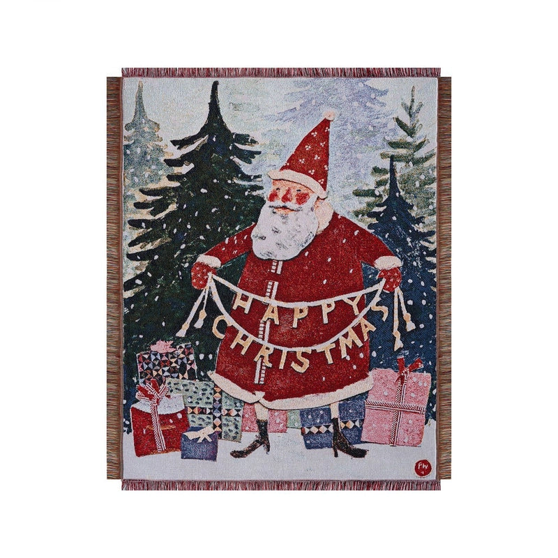 Christmas Elegant Glam Classical Stripe Cotton Blanket Couch & Sofa Decor