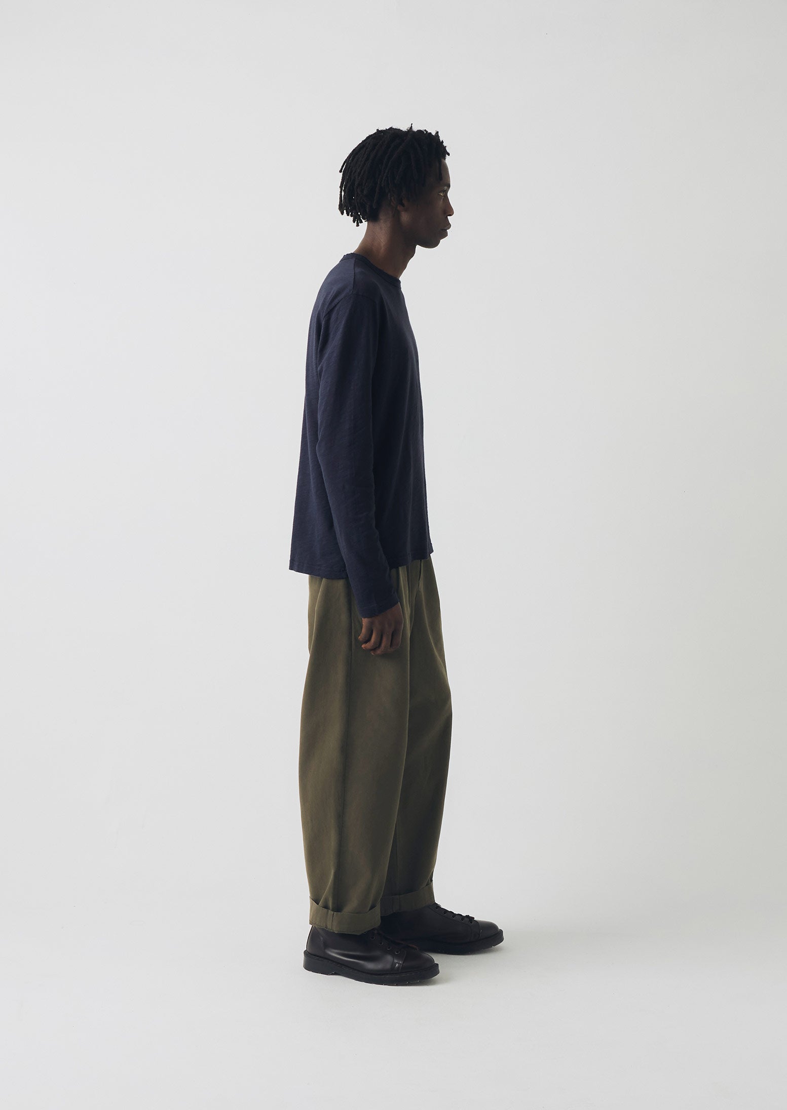 Frank Cotton Long Sleeve Tee | Prussian Blue