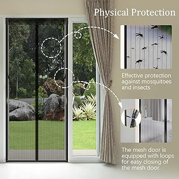 Magnetic Fly Net . Mosquito Door Net