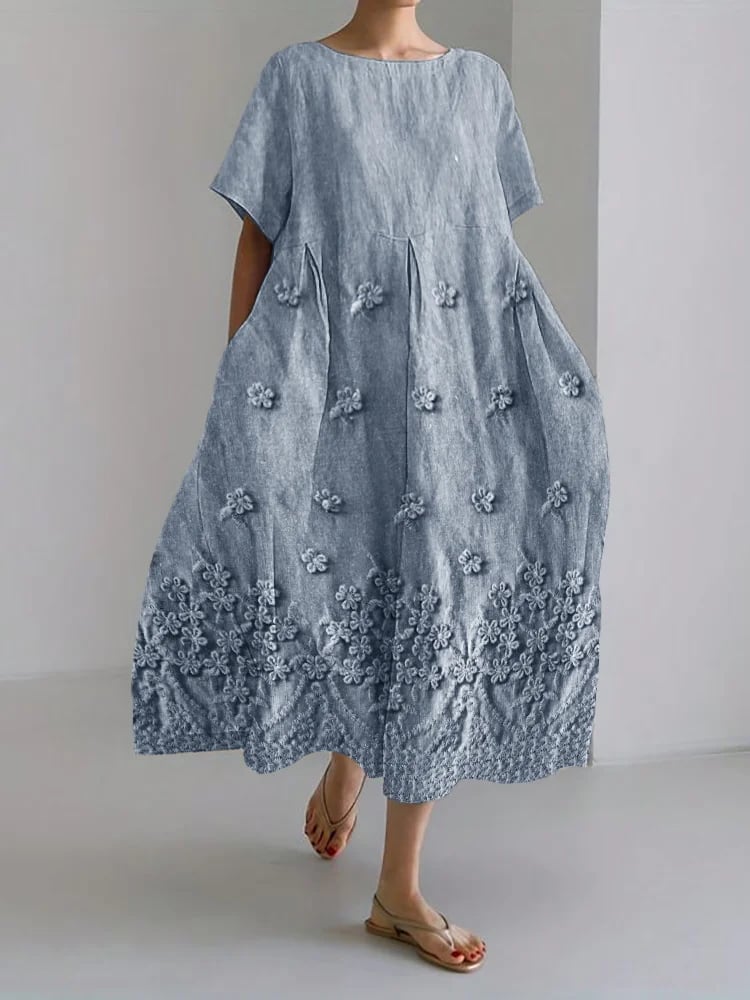 Women's Floral Lace Print Casual Dress