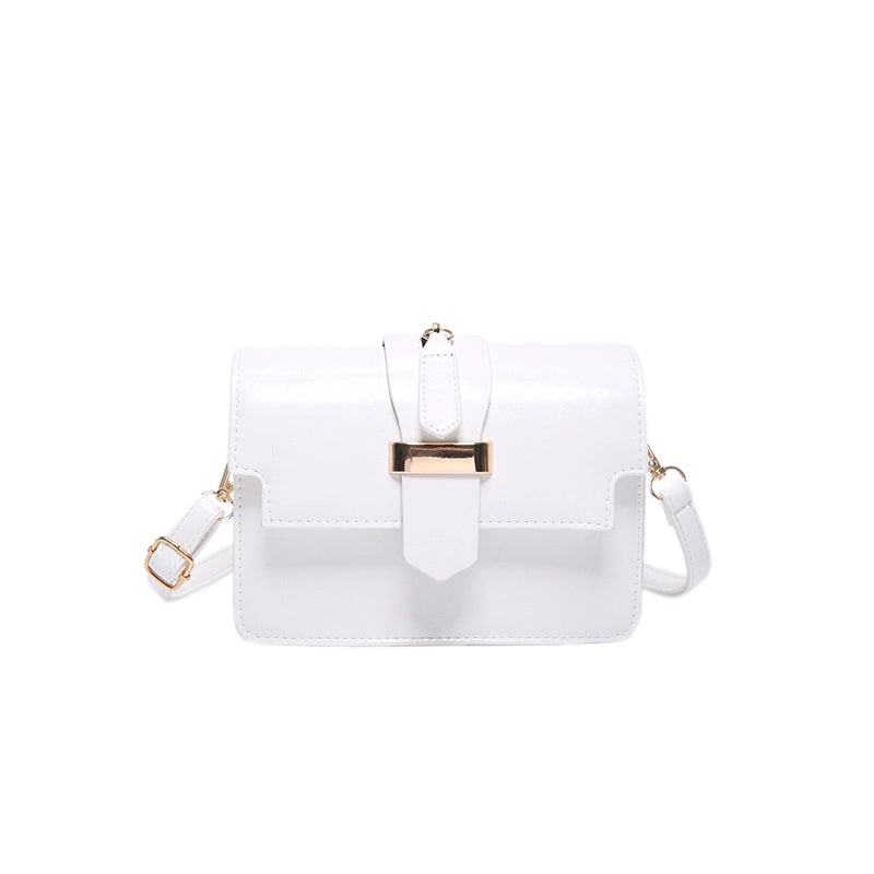 Women's Pu Leather Color Block Solid Color Streetwear Square Flip Cover Shoulder Bag Underarm Bag