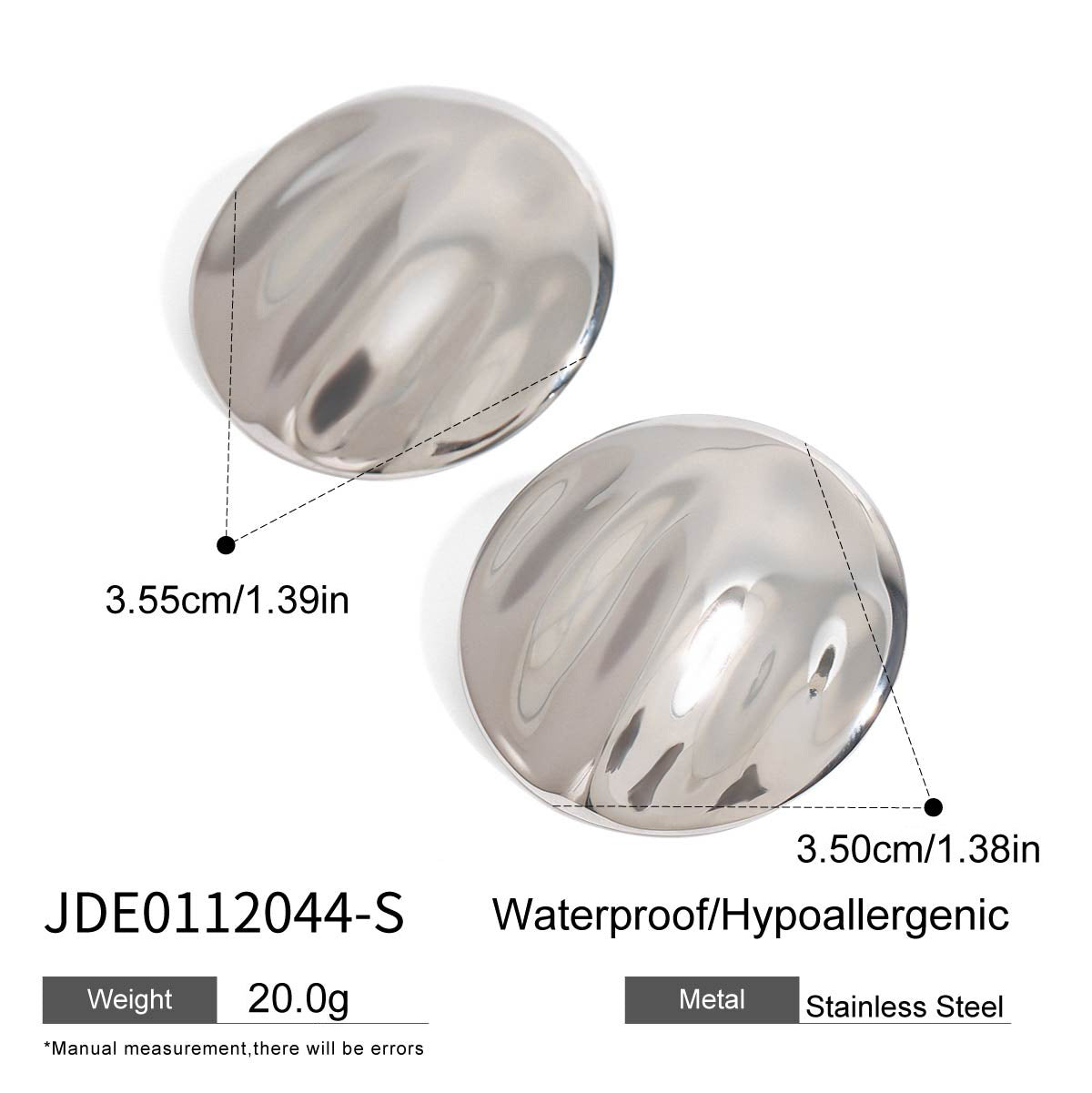 Titanium Steel Round Earrings Earrings Female Niche Earrings Stainless Steel Earrings