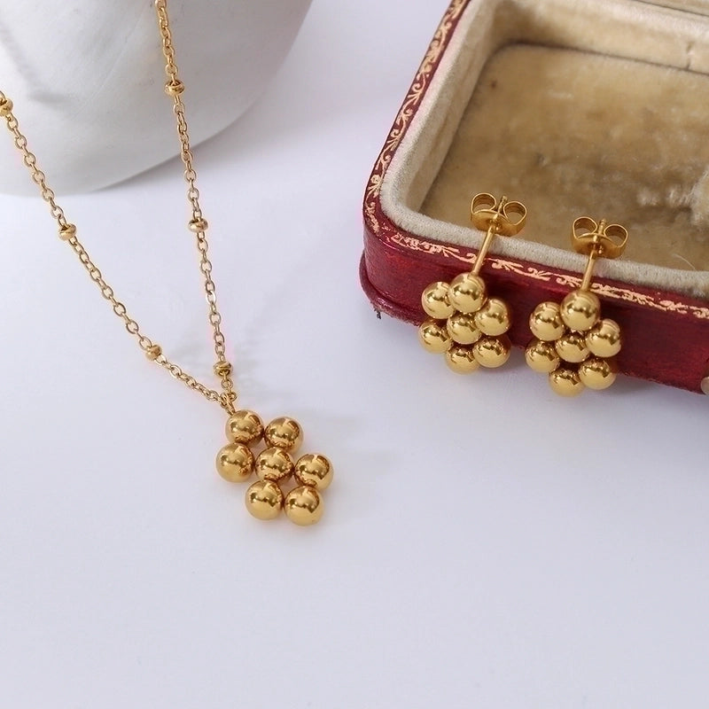 Minimalist Printing 304 Stainless Steel No Inlaid 18K Gold Plated Plating