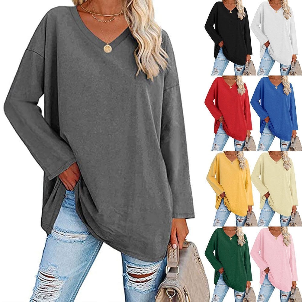 🔥The Last Day Promotion-SALE 70% OFF💋Women's loose long sleeve fashion V-neck knit top