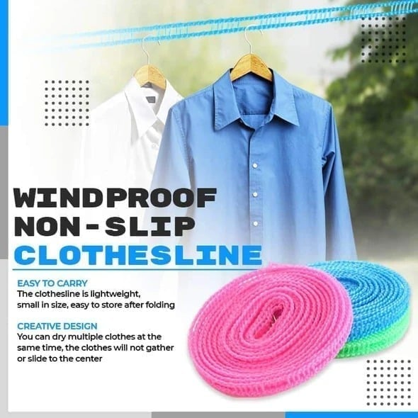 (🎉2023 NEW YEAR SALE-SAVE 48% OFF)Windproof Non-Slip Clothesline(32 ft)