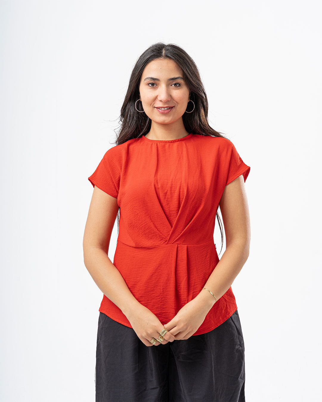 Casual Short Sleeve Womens Blouse