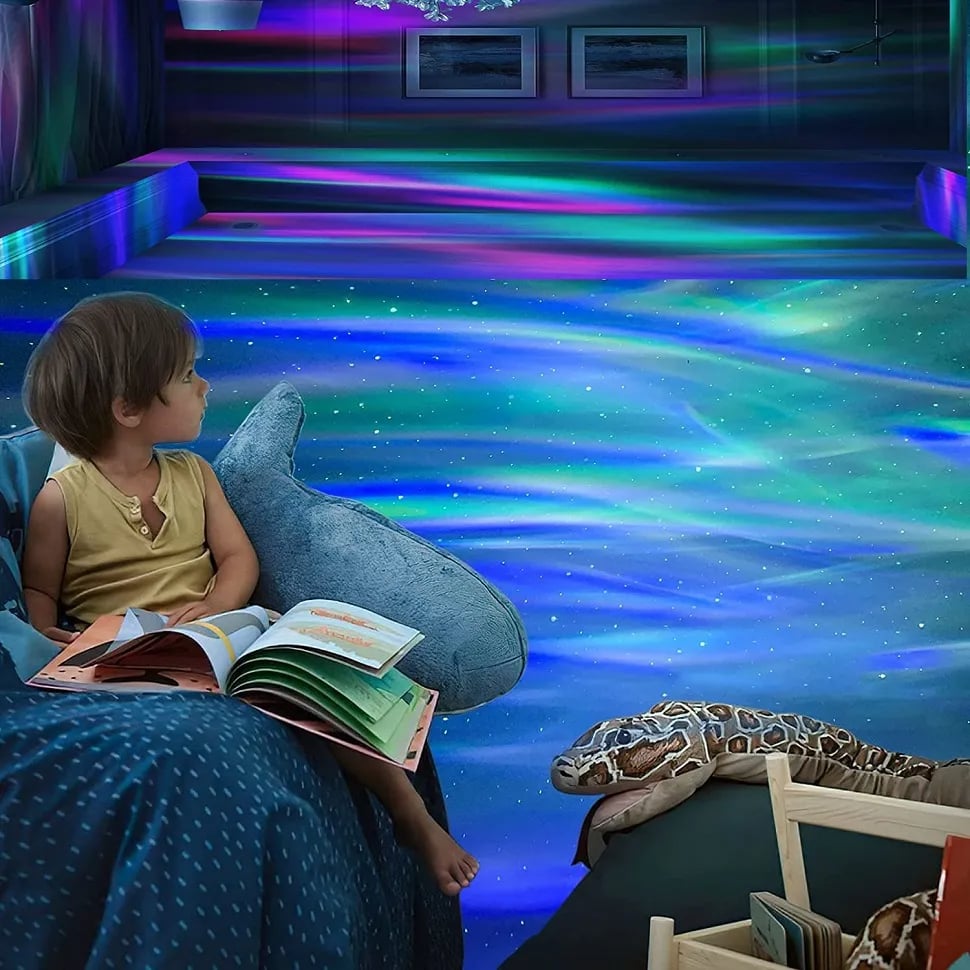 Northern Lights and Ocean Wave Projector with 14 Light Effects for Bedroom. Game Rooms. Home Theater. Birthday. Party