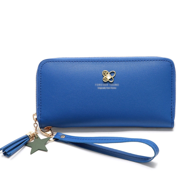 Korean Mid-length Four-leaf Zipper Multi-card Wallet