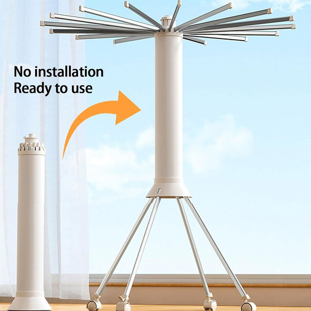 Double-Tier Cloth Stand with Aluminum Hangers