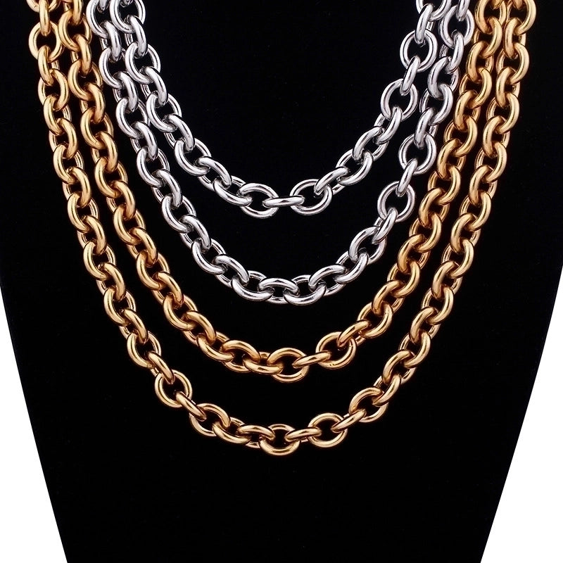 Titanium Steel 18K Gold Plated Fashion Plating Geometric Necklace