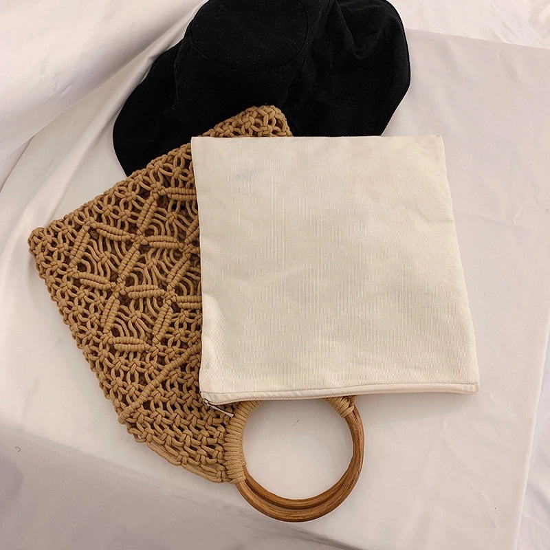 Fashion New Cotton Rope Woven New Beach Bag