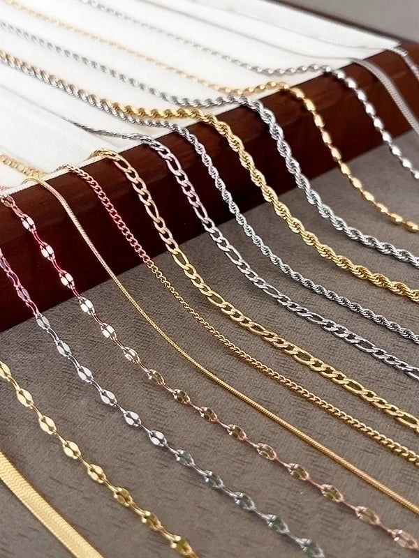 Minimalist Geometric Titanium Steel Plating 18k Gold Plated Necklace