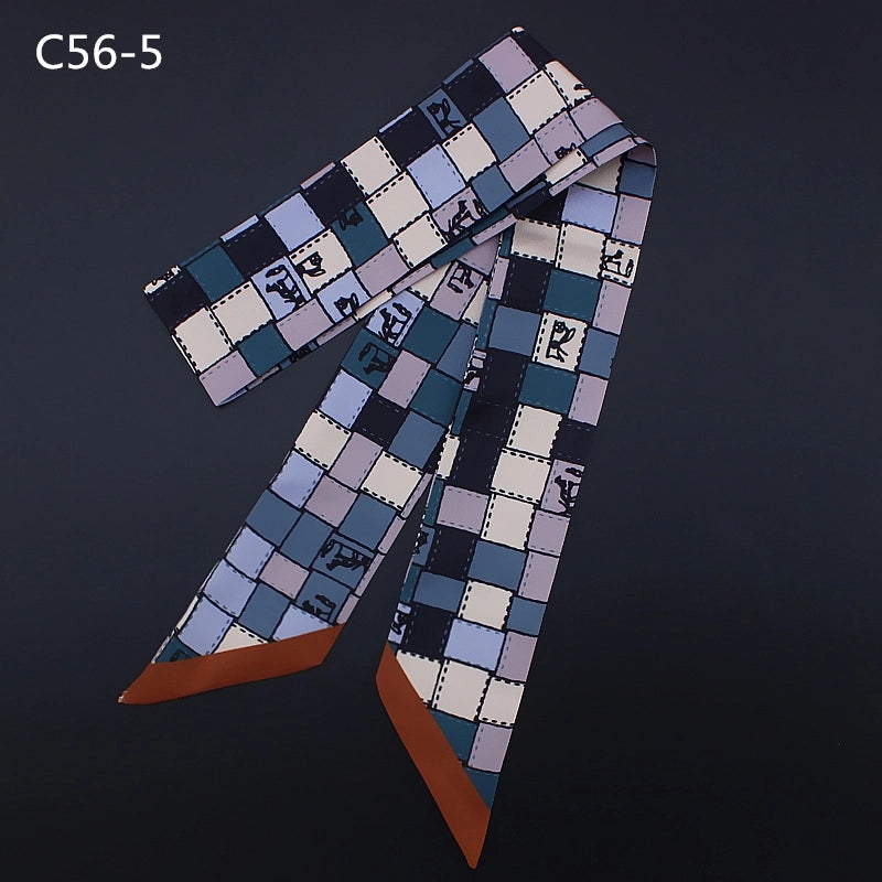 Women's Casual Lattice Satin Silk Scarf