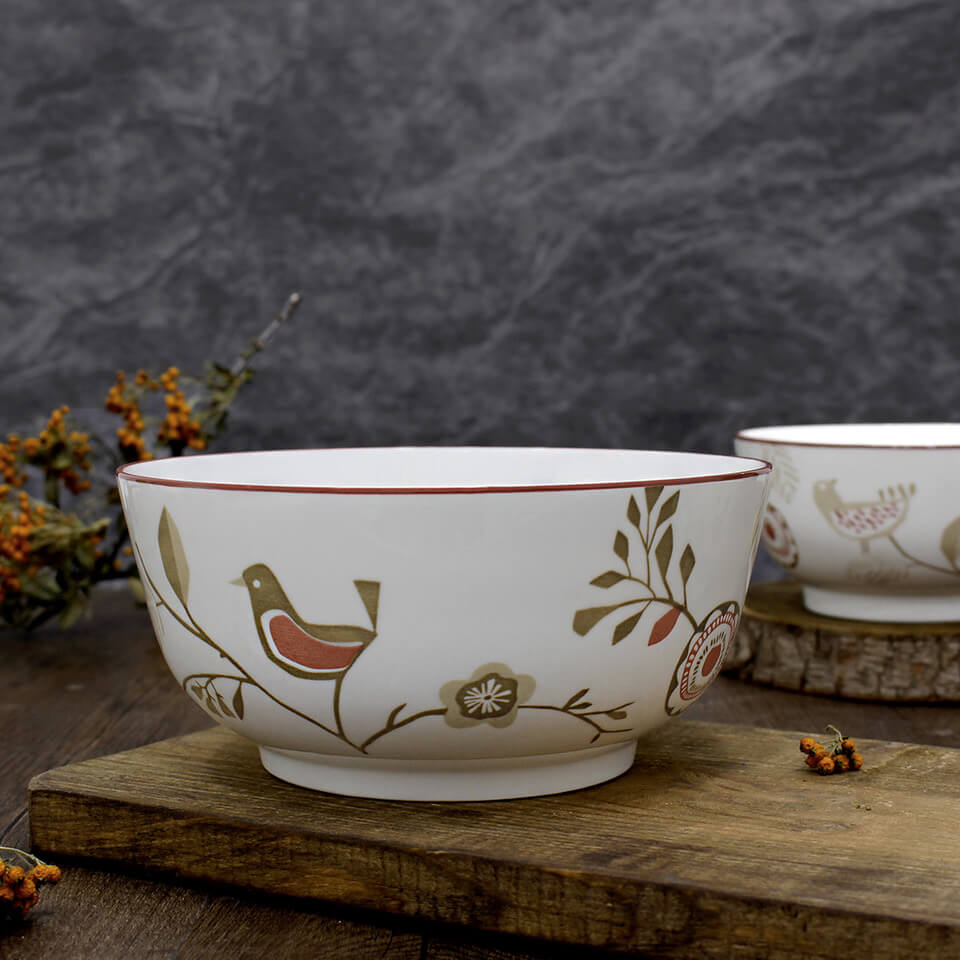 Birdie Big Porcelain Bowl