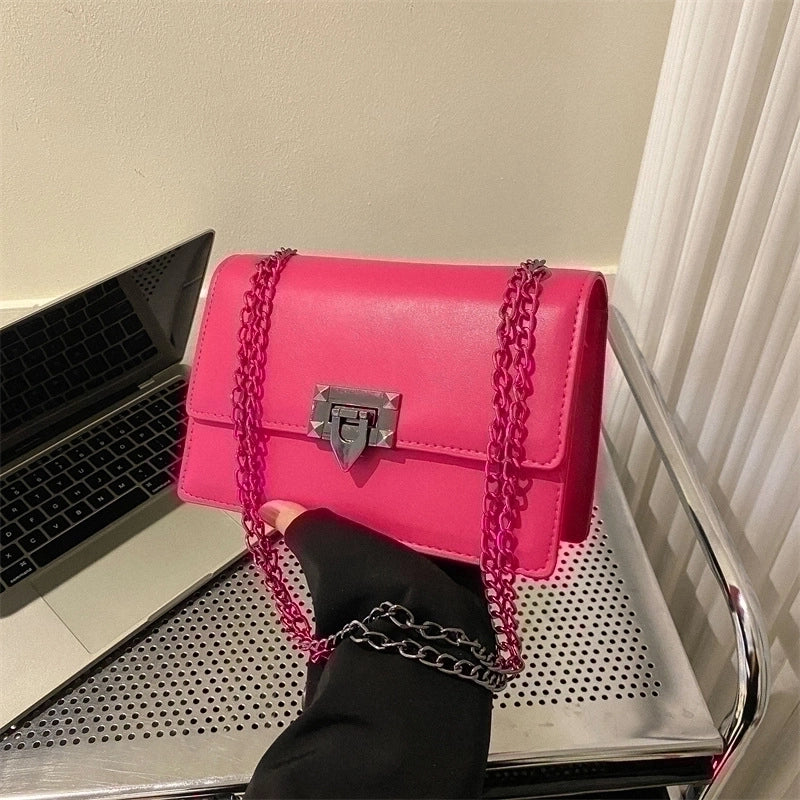 Women's Small All Seasons Pu Leather Vintage Style Shoulder Bag Chain Bag