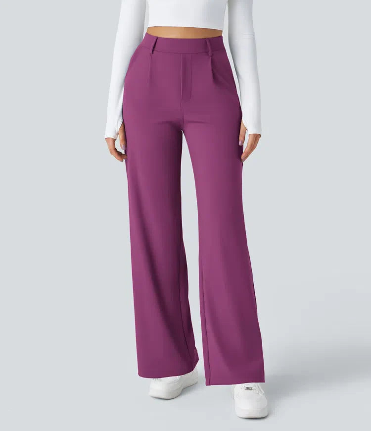 Quinn | High Waist Trousers with Side Pockets