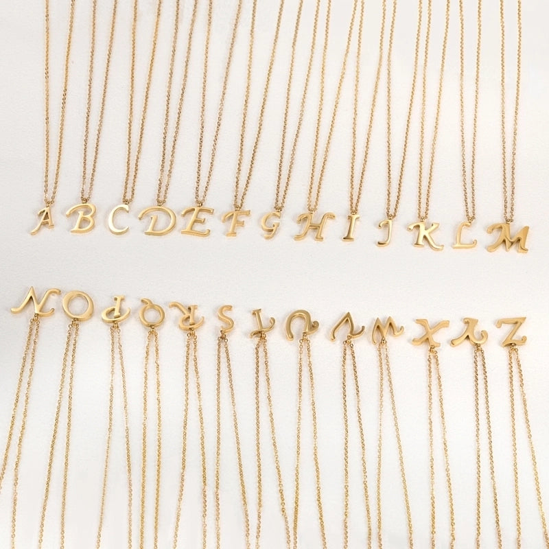 Minimalist Letter 201 Stainless Steel 18K Gold Plated Plating