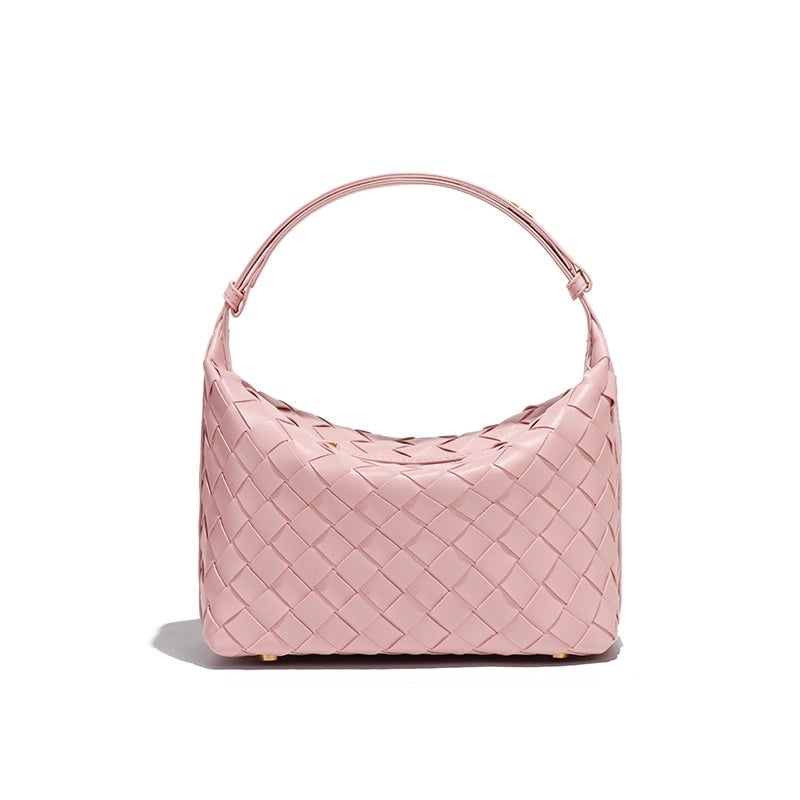 Women's Medium Straw Solid Color Vacation Classic Style Weave Zipper Underarm Bag