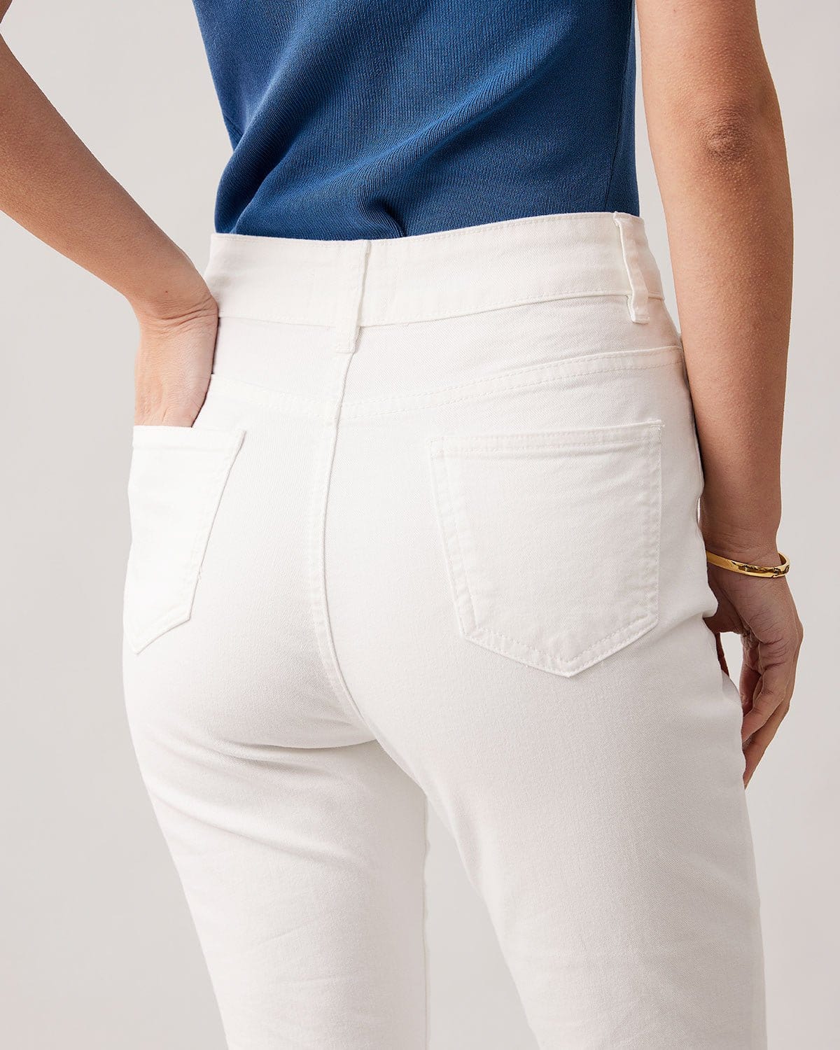 The White High Waisted Flare Jeans