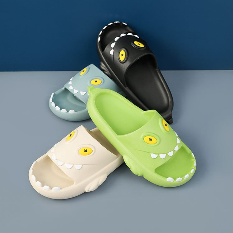 Abeerbajpai  shoes Summer Men Slippers Creative Shark Soft Sole Outdoor Couple Shoes Male Beach Sandals Quick Dry Indoor Slides Bathroom Flip Flops