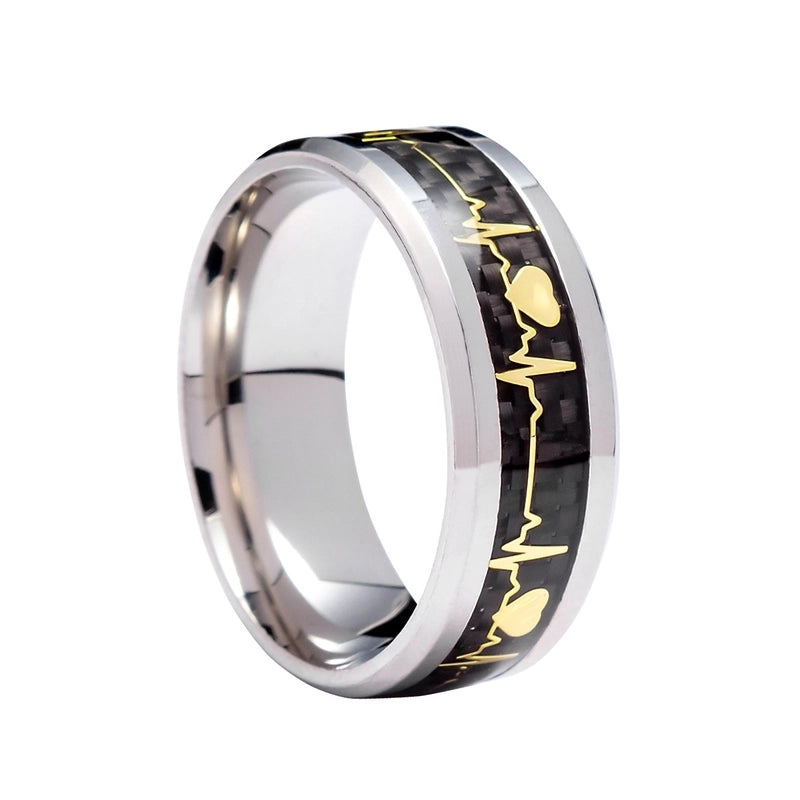 Fashion Letter Titanium Steel Other Stoving Varnish Stainless Steel Rings