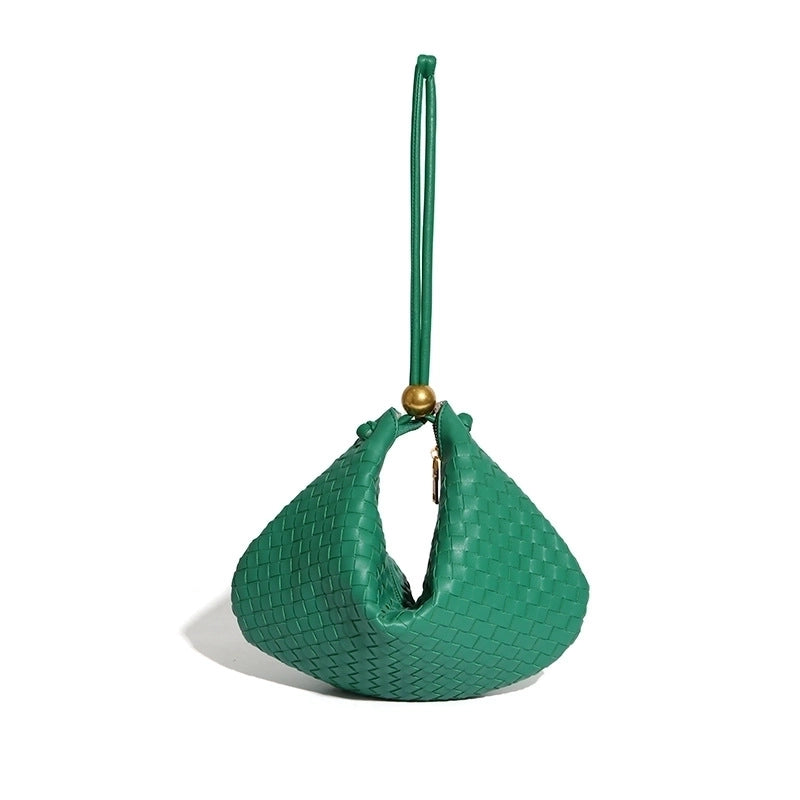 Women's Large All Seasons Pu Leather Solid Color Streetwear Dumpling Shape Zipper Underarm Bag