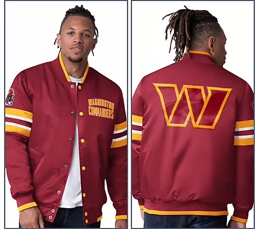 🔥Buy 2 for only $55🎁Buy 2 Get 2 Free🏈NFL Starter Satin Twill Snap Front Jacket