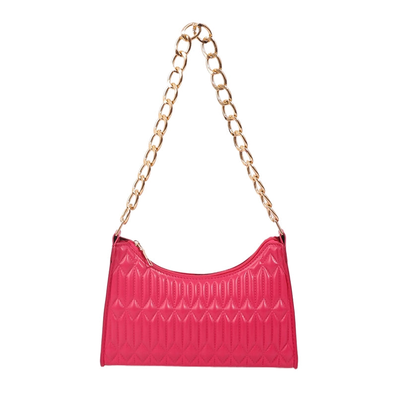 Women's Pu Leather Solid Color Classic Style Square Zipper Shoulder Bag