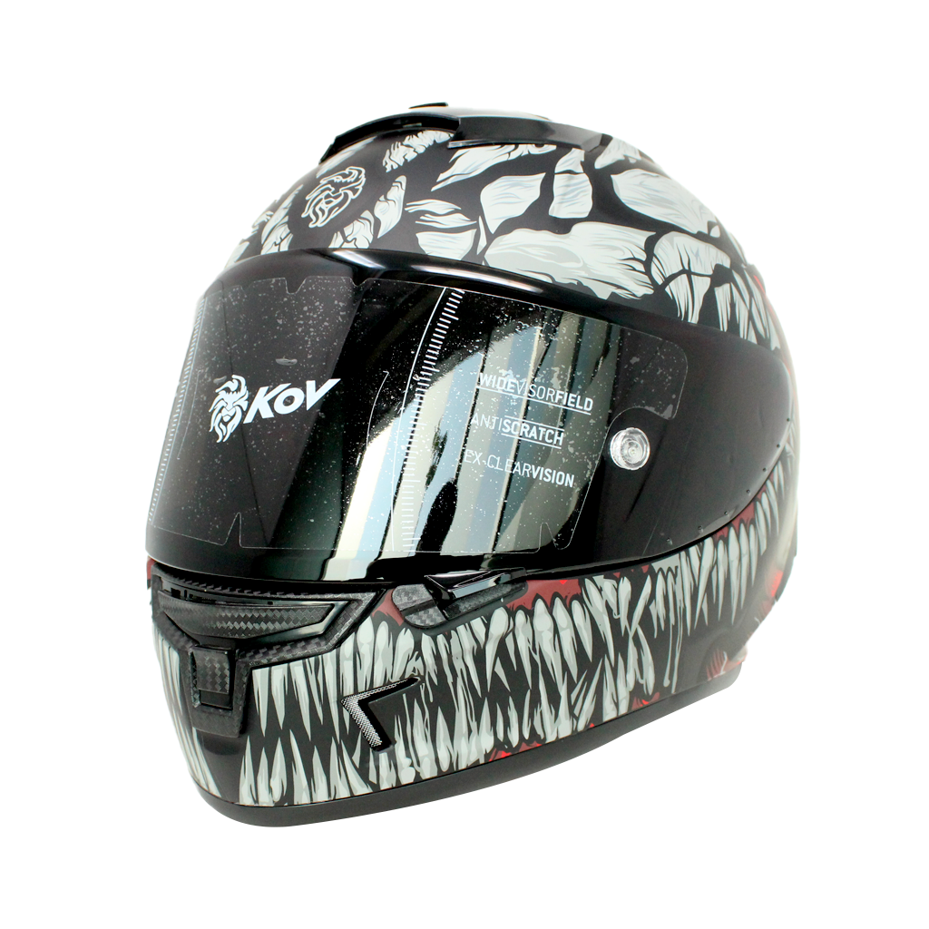 Casco Kov Aircut Carnivor Negro