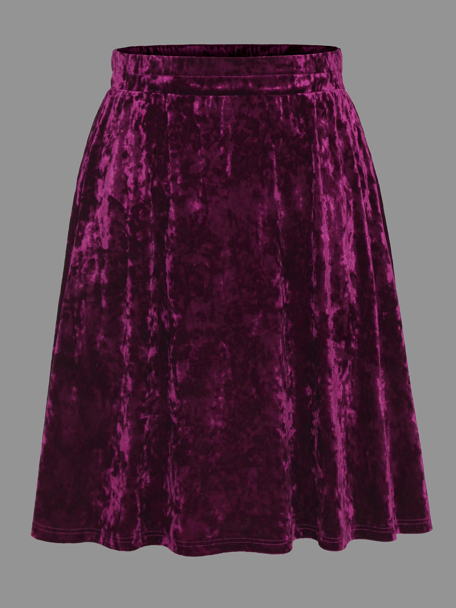 Velvet Elastic Waist Skirt