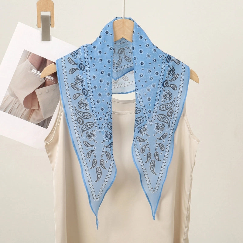 Women's Elegant Basic Solid Color Cotton Silk Scarf